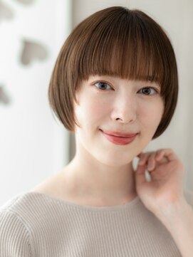 カバーヘア ブリス 戸田公園西口店(COVER HAIR bliss) 丸みショートボブ/ぱっつん前髪/大人ショート/小顔カット/30代e