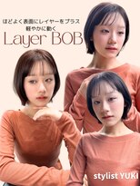 ロンド ボーイ 表参道(Lond BOY)&nbsp;ミルクティーベージュ/レイヤーボブ/韓国巻き/顔周りカット/原宿