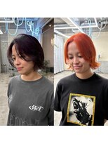 ステップボーンカット トーキョー(STEP BONE CUT TOKYO)&nbsp;【ステップボーンカット】ワインレッド/オレンジカラー/表参道
