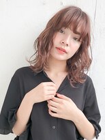 ピンクアッシュカラーで大人可愛く