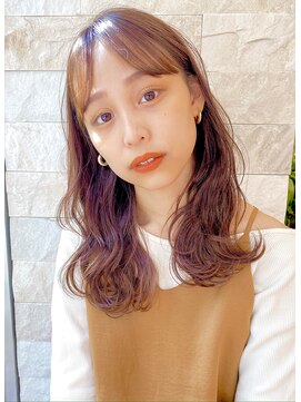 リアン(lien) 【lien.ai】大人かわいい　ココアブラウン　フリンジウェーブ