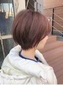 ゆったり丸みショート×チョコレートブラウン