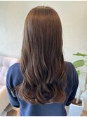 ロングレイヤー 韓国風巻き くすみベージュ 【20代/30代/40代】