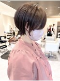 丸みショートボブ/ショート/マッシュショート/ハイライト