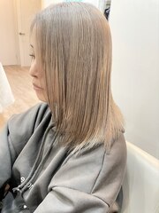 【ブリーチ】ハイトーンカラー/ベージュ/髪質改善/グレージュ
