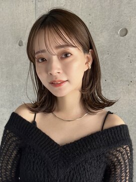 ガーデンヨコハマ(GARDEN YOKOHAMA) レイヤーカットレイヤーボブタッセルボブオリーブベージュ外ハネ