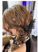 サイド編みおろしアレンジ