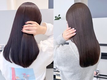 ケーツー あべのキューズモ－ル店(K-two)の写真/次世代の縮毛矯正で髪質改善しながら気品溢れる艶髪へ♪[レイヤーカット/ボブ/酸性ストレート/髪質改善]