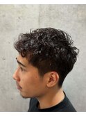 抜け感重視！雰囲気のあるツーブロピンパーマ【03】