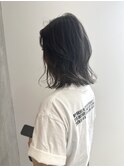 YOKE 切りっぱなしボブ外ハネボブアッシュグレーブリーチ