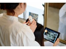 マイクロスコープで頭皮診断/状態に合わせてケア＆アドバイス