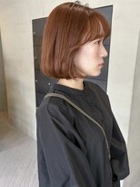 ヘアー アイス ルーチェ(HAIR ICI LUCE)&nbsp;ブリーチなしダブルカラーで作るオレンジ/落合