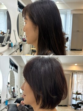 メモリーズ 銀座(Memories) 30代40代50代白髪ぼかし丸みショートくびれショート