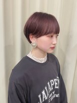 ハピネス 王寺店(Happiness)&nbsp;マッシュショート 前髪あり ショートボブ ピンクカラー 奈良王寺