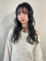 MARL矢場町　ブリーチ/ハイトーン/ダブルカラー/レイヤーカット/ボブ/ブリーチパーマ&nbsp;ほんのりネイビーカラー