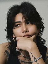 アンサー 渋谷(ANSWER) 渋谷メンズボブメンズミディアムセンターパートニュアンスパーマ