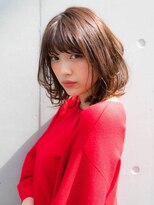 リリアン 青山(relian) ナチュラルココアブラウンでフェミニンボブ☆relian青山