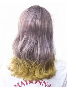 シェリ ヘアデザイン(CHERIE hair design) シアパープル×イエロー◎
