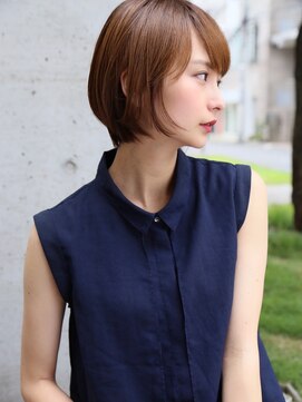 ロエナ(ROENA) 大人かわいいひし形フリンジウェーブココアブラウン厚長めバング