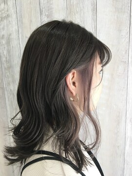 シエル 立川店(CIEL) イヤリングカラー×シルバーアッシュ ×ロング【CIEL×maki】