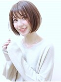 【morio成増】大人かわいい♪丸みショートボブ グレージュ