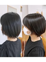コムヘアー(COM HAIR)&nbsp;ミニショート。ナチュラルハイライト。デザインカラー。