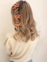 推し色リボン編みたらしヘアメ 【CERCA新宿/新宿西口】