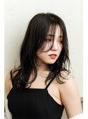 韓国風くびれミディアム×フェイクブラック〔博多、中洲川端〕