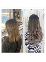 クラン ヘアーアンドスタジオ(CLAN hair & studio)&nbsp;ハイトーンエクステブリーチインナーミルクティーベージュ