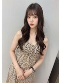 ベージュグレー黒髪レイヤーくびれヘア小顔10代20代30代40代