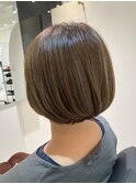 髪質改善ストレート丸味ボブ