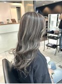 グレージュマチルダボブインナーグレージュ前髪　髪質改善　