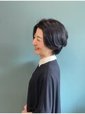 大人ショート/前髪無し/ふんわり/上品/