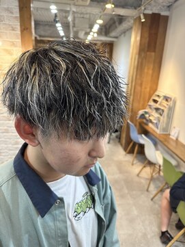 ルートヘアー(Root Hair) White mesh×twist spiral