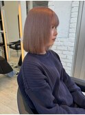 レイヤーボブ/ピンクベージュ