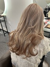 エカヒ(ekahi)&nbsp;milk teabeige×裾カラーブラウン