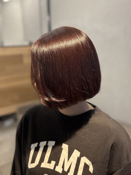 オーク あざみ野(OAK) 韓国っぽレッドカラー×ボブ