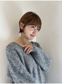 切りっぱなしボブエアリーロング美髪ピンクブラウン