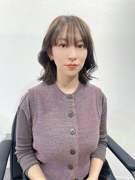 オンカン(onkan) くびれレイヤー／オリーブブラウンカラー／髪質改善カラー