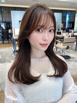 ラルユー 金山(LallYou)&nbsp;大人かわいいくびれヘアセミロング × ミルクティーベージュ