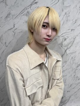 フィーリア 心斎橋堀江店(philia) 抜きっぱなしブロンド×韓国風マッシュウルフ