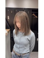 サロンドミルク 新百合ヶ丘店(salon de MiLK)&nbsp;ミルクティーベージュグレージュレイヤーカット新百合ヶ丘