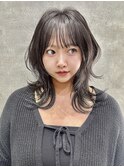 ミディアムヘア/暗めカラー/デザインカラー(新潟/万代）