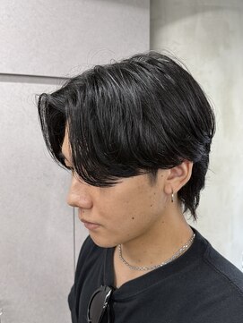 ニコ トウキョウ ロジック(nico TOKYO Logic) メンズセンターパートニュアンスパーマアップバング