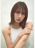小顔レイヤーオリーブグレーカラー/20代30代40代/日吉/髪質改善