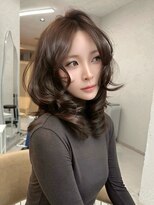 天神美容室 【KASUMI天神美容室】ミディアムレイヤー マロンブラウン