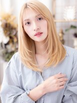 カバーヘアアンドスパ ブリス 浦和(COVER HAIR&SPA bliss)&nbsp;韓国風バタフライカットブリーチオンカラーa浦和10代20代30代