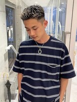 ローウェ オム 立川(LOUWE HOMME) ブリーチスパイキーショート波巻きスパイラルパーマ