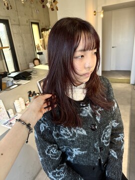 アトリエノエラ(Atelier Noella) ブリーチなしカシスレッドカラー【山本】