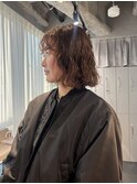 ボブパーマ　セット簡単　前髪パーマ　ボブパーマスタイル